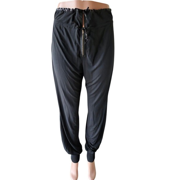 Mandorla Italia VTG 90s Y2K Harem Pants Crepe Knit Jogger Slouchy Pants sz 46/M - Picture 1 of 12